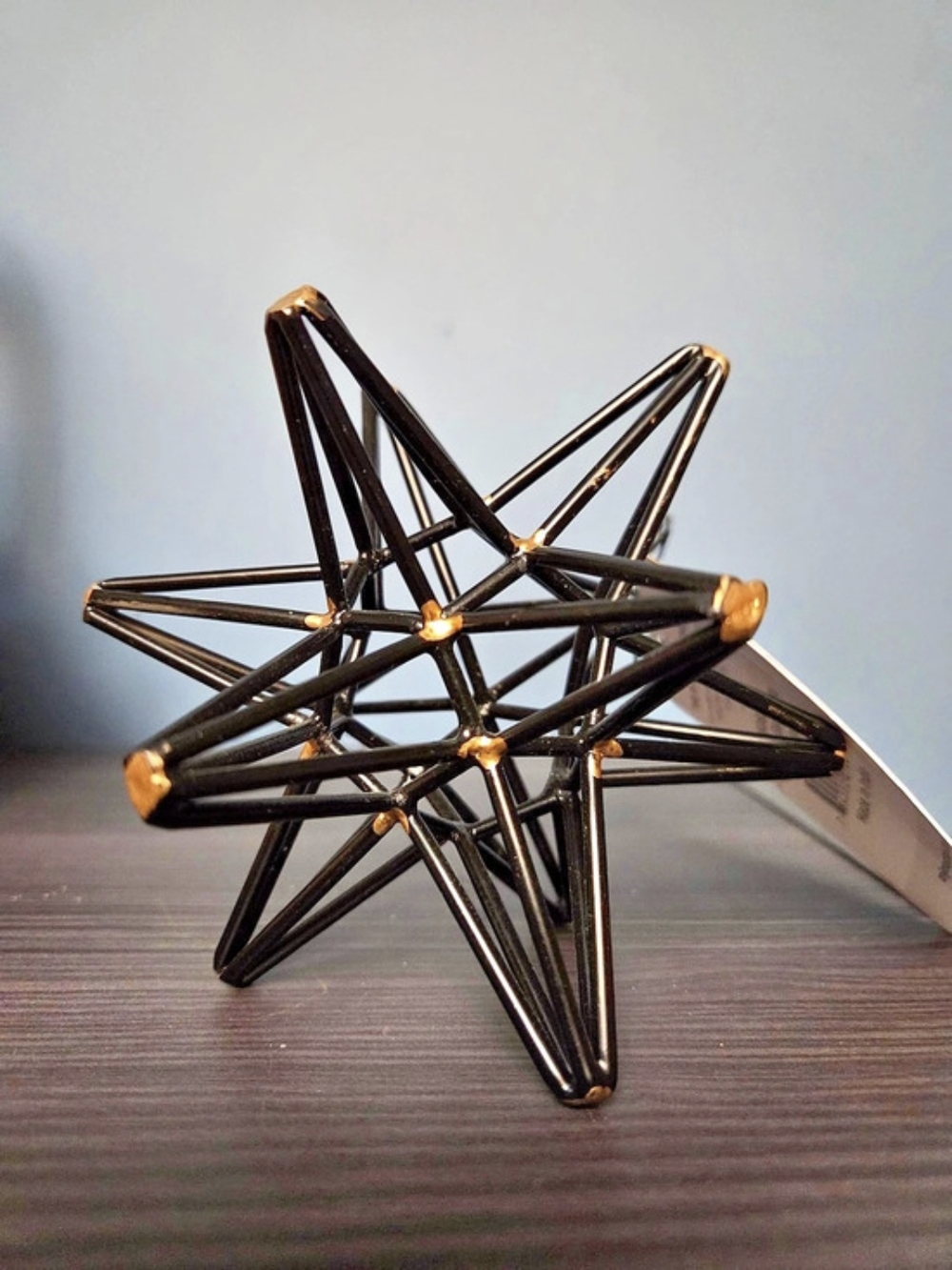 Harper & Willow Black Metal Modern Sculpture, Geometric Sculpture